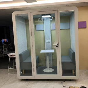 Abgetrennte Meeting-Kabinen Für Halbprivatsphäre Gespräche In Deutschland Und Spanien